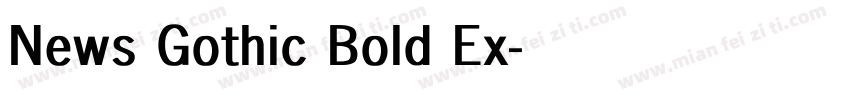 News Gothic Bold Ex字体转换